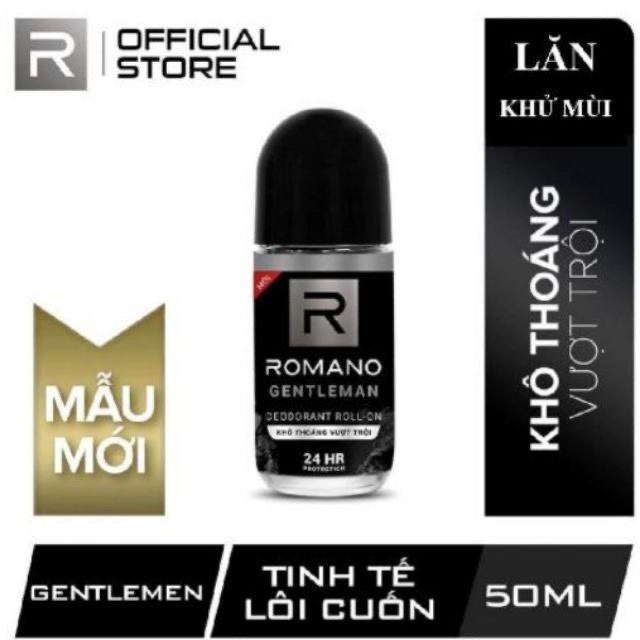 Lăn Khử Mùi Hương Nước Hoa Romano Gentleman 50ml