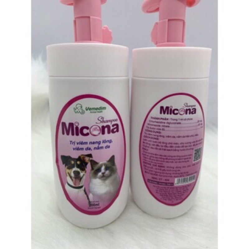 Sữa tắm cho chó mèo Micona Vemedim 200ml - Sữa tắm chó mèo trị nấm da, viêm da