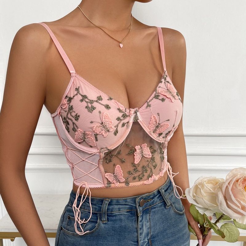 Áo Lưới Hai Dây Xuyên Thấu Gợi Cảm Cho Nữ