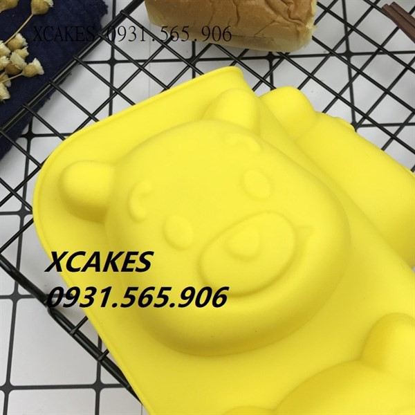 Khuôn Silicone Gấu Pooh 4C