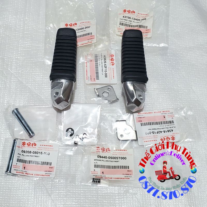 Bộ gác chân sau (gác xếp) Hayate zin Suzuki Thái Lan (Gác chân sau Suzuki Tiktok)