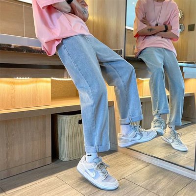 Quần jean baggy nam nữ màu xanh chất liệu dày dặn không phai màu - J90