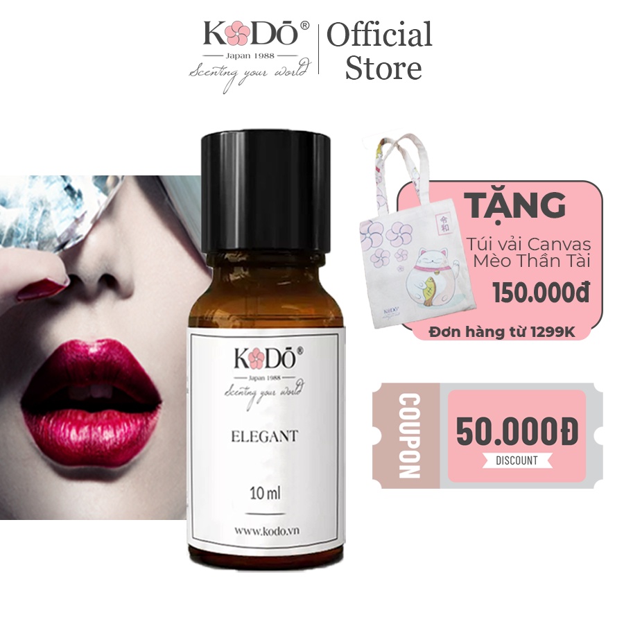 Tinh Dầu Nước Hoa KODO Elegant - Nguyên chất - 3 Tầng Hương Thơm Độc Đáo - 10ml/50ml/110ml