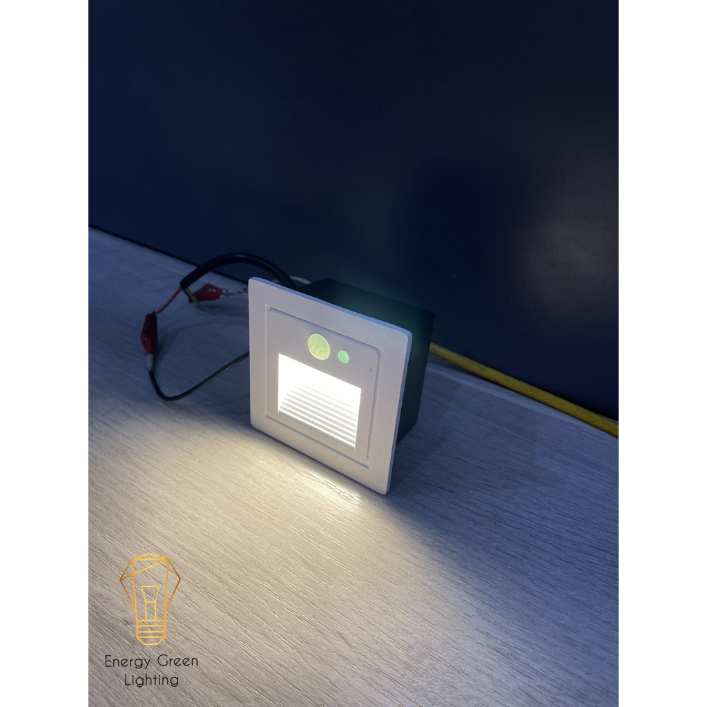 Đèn Led âm Tường Energy Green Lighting  Chân Cầu Thang , Thân Chân Tường , Chống Nước DA-01 - Cảm Biến Chuyển Động