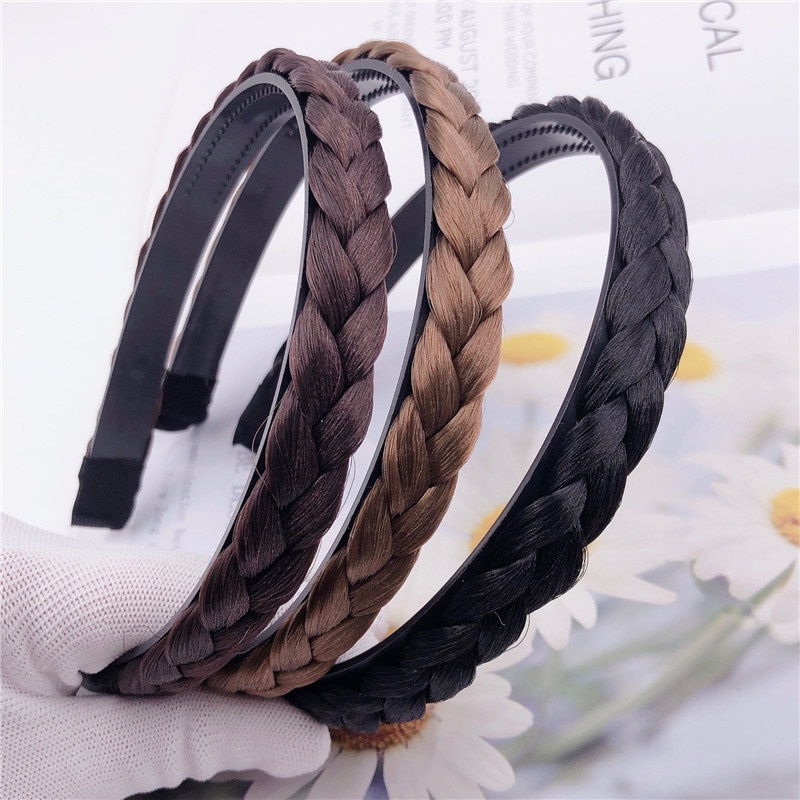 Băng Đô Cài Tóc Bện Tóc Giả JP5 Thời Trang Cho Nữ