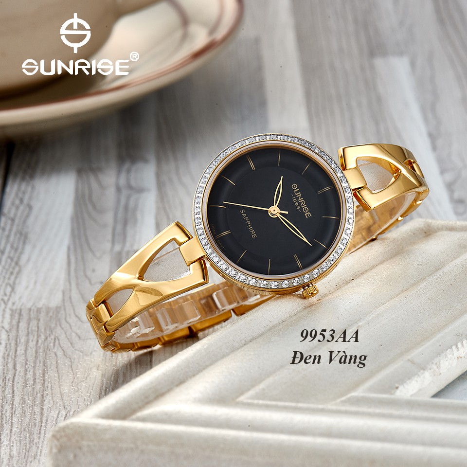 Đồng hồ nữ Sunrise 9953AA Đính đá kính Sapphire chống xước chống nước tốt - Fullbox chính hãng | BigBuy360 - bigbuy360.vn