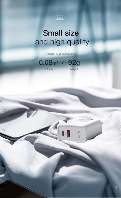 Baseus 30W Quick Charge 4.0 3.0 USB Charger for Xiaomi Supercharge Dual USB TYPE C PD 3.0 Fast Charge [BH 6 Tháng]