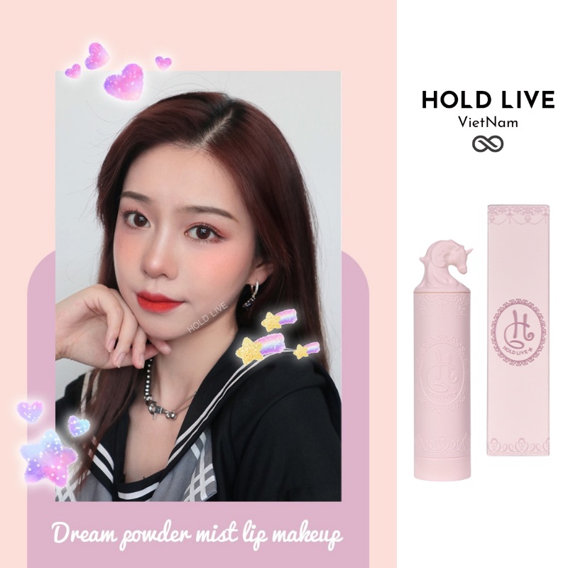 Son thỏi Hold Live Unicorn Dream Powder HL430 lì lâu trôi lên màu cực chuẩn che mờ các vết nứt môi