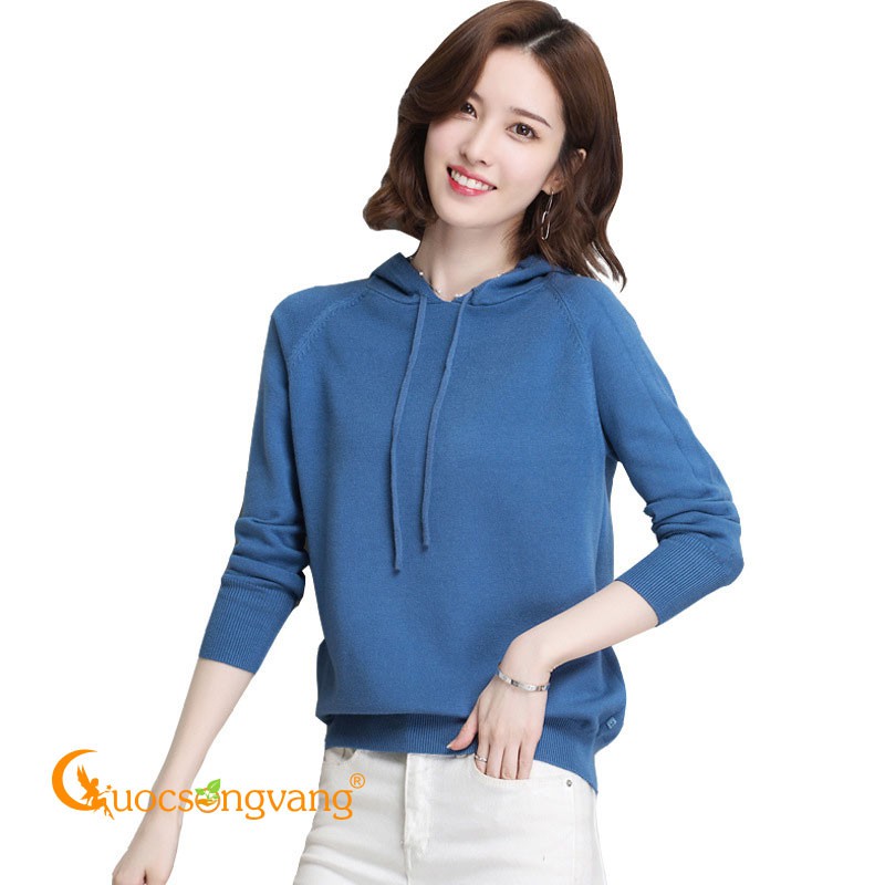 Áo len hoddie nữ áo kiểu hoddie chui đầu hàn quốc GLA243 Cuocsongvang