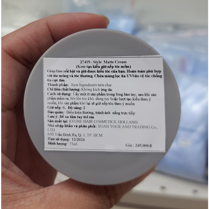 Sáp tạo kiểu tóc Keune Style Matte Cream 75ml  - MP8190