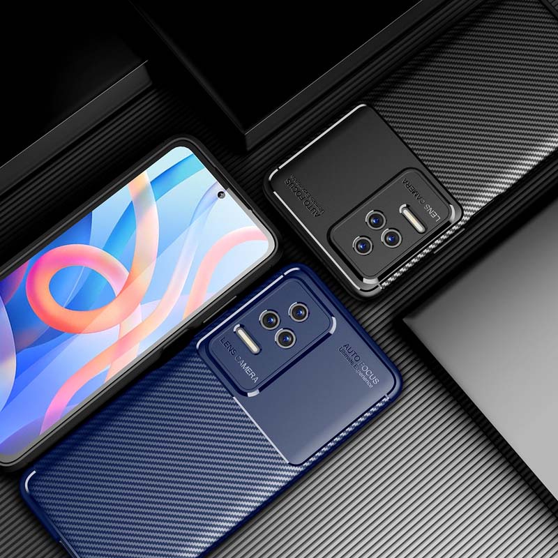 Ốp Điện Thoại TPU Dẻo Sợi Carbon Tản Nhiệt Bảo Vệ Camera Cho Redmi K50 K40 Pro