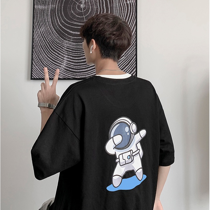 [FREESHIP ĐƠN TỪ 50K] Áo Thun Nam Nữ Phi Hành Gia Hip Hop Streetwear Áo Phông Nam Form Rộng Basic Cotton Oversize
