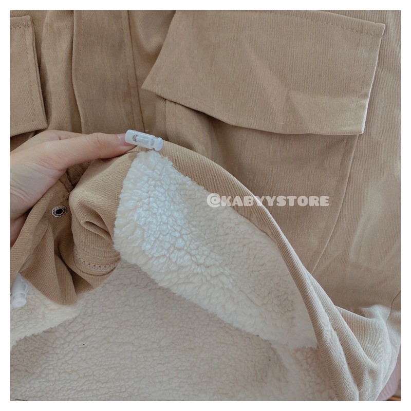 ÁO KHOÁC NHUNG LÓT BÔNG