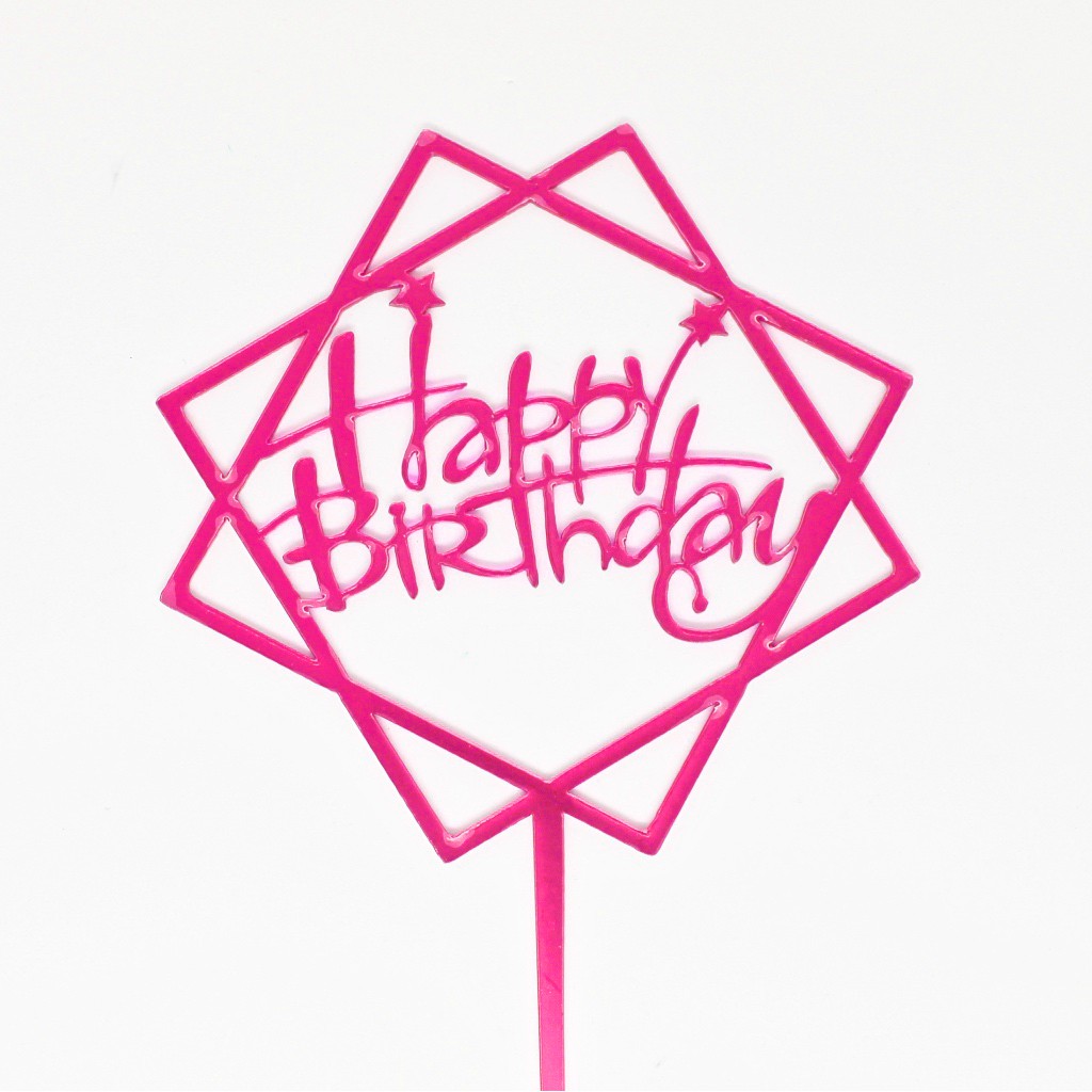 Toppers que cắm trang trí bánh sinh nhật Happy Birthday