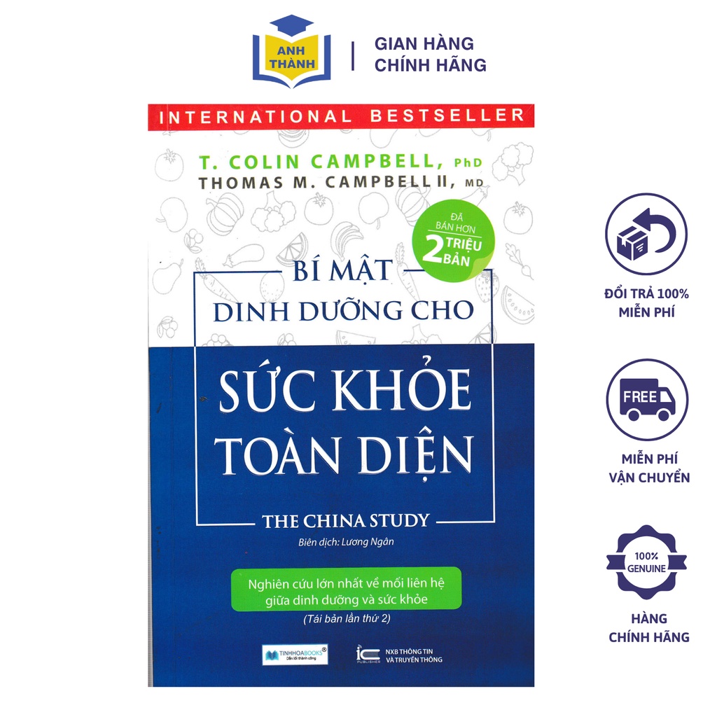 Sách - Bí Mật Dinh Dưỡng Cho Sức Khỏe Toàn Diện - The China Study