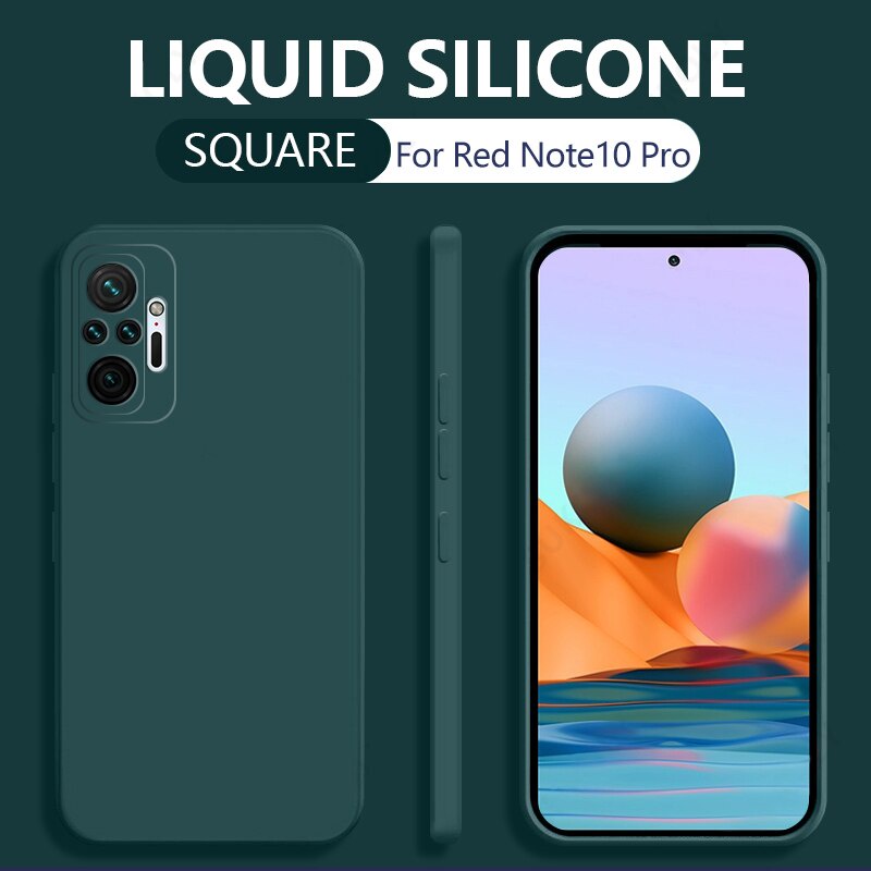 Ốp điện thoại silicone dẻo vuông chống sốc cho xiaomi 11t pro redmi note 8 7 pr 9t 9c redmi10 mi 11 lite
