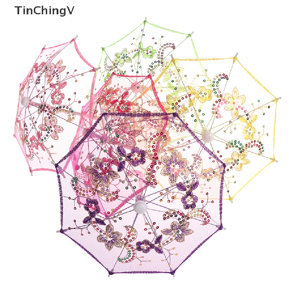 Dù Thêu Ren Handmade Phong Cách Trung Hoa Cổ Điển Cho Bé