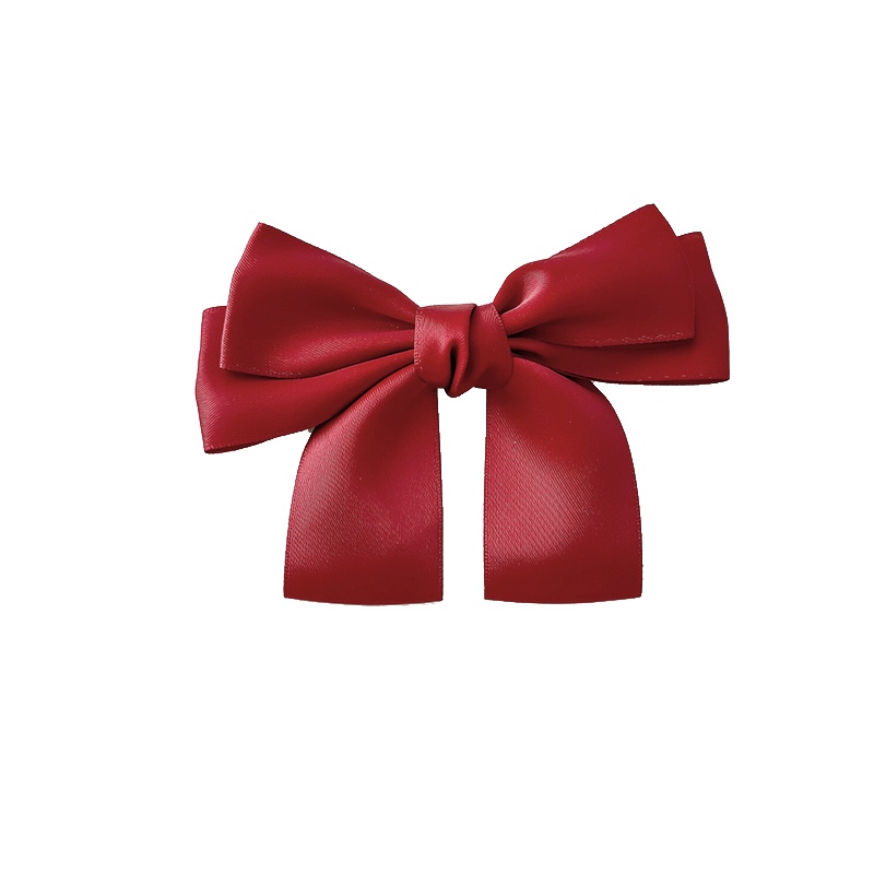 Kẹp tóc hình nơ vải satin phong cách vintage thời trang cho nữ
