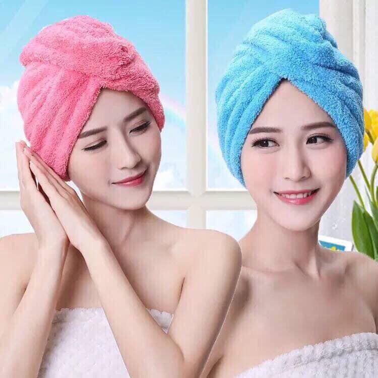 khăn quấn tóc khi tắm, khăn ủ tóc HD365