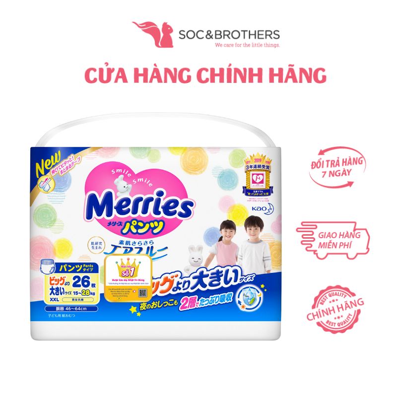 Bỉm quần Merries size XXL26