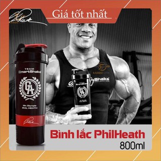 Bình lắc shaker 3 ngăn Smartshaker Jay Cutler 800ml