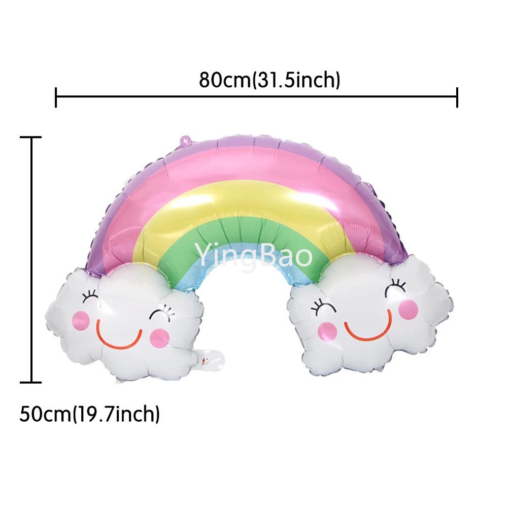 Bong Bóng Màu Cầu Vồng Cỡ Lớn 92cm Dùng Trang Trí Tiệc Sinh Nhật, Tiệc Mừng Em Bé