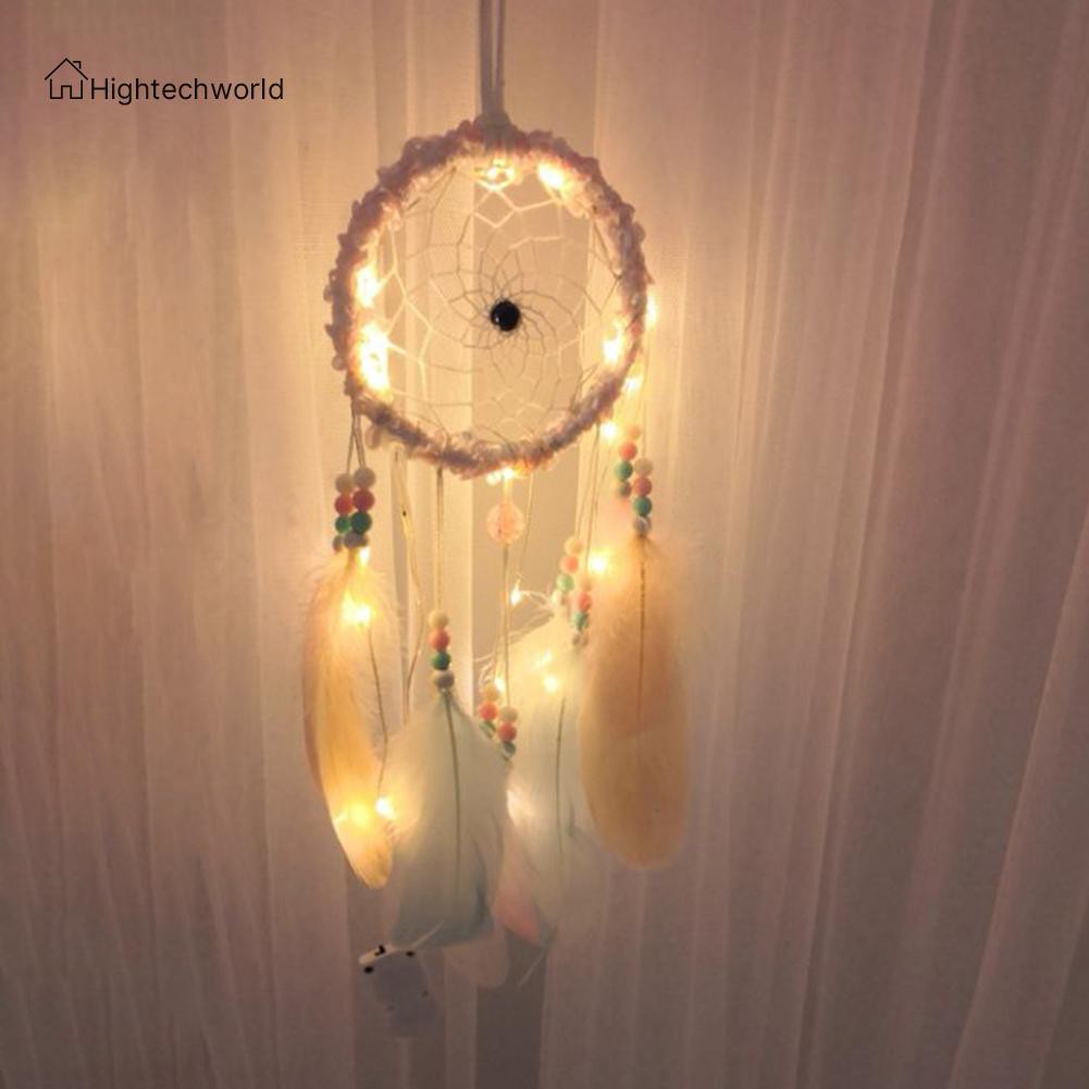Vòng bắt giấc mơ có đèn LED phát sáng phong cách lãng mạn