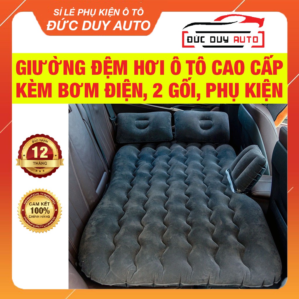 [FREESHIP❤]  Đệm hơi ô tô, nệm hơi xe ô tô cao cấp hàng dày loại 1, tặng kèm bơm điện và bộ gối