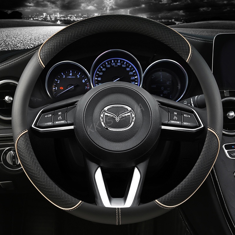 Vỏ Bọc Vô Lăng Bằng Da PU Chống Trượt Cho CX-3 CX-4 CX-5 CX-7 CX-9 Mazda 3 Axela 6 Gh Gj Demio