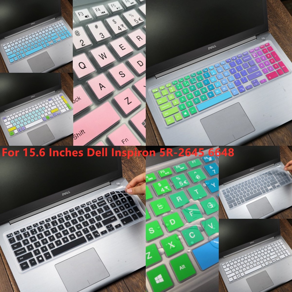 Miếng Dán Bảo Vệ Bàn Phím Bằng Silicon Mềm Siêu Mỏng Cho 15.6 Inch Dell Inspiron 5r-2645 6648 Master