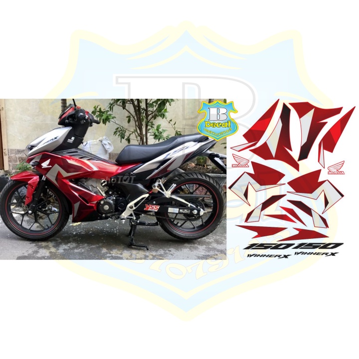 ( Quí khách vui lòng mang ra tiệm cho thợ dán ) Tem winner X mẫu zin bạc đỏ