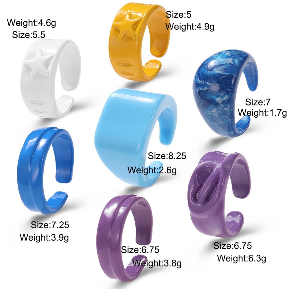 iF YOU Nhẫn   kim loại màu trơn thời trang cho nữ