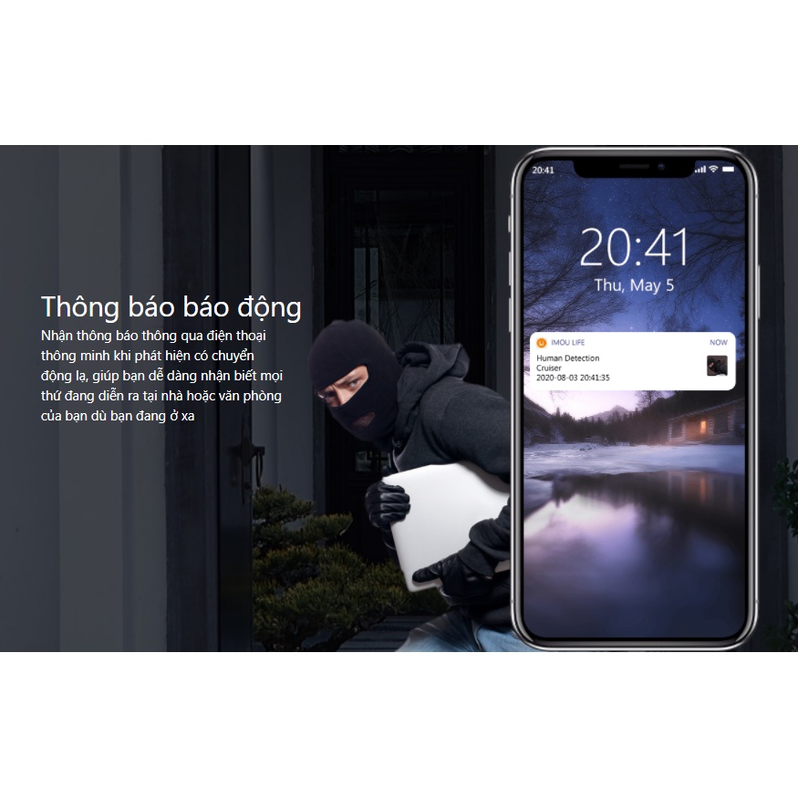 Camera giám sát Wifi PTZ IMOU S42FP 4.0 Megapixel, Camera ngoài trời 360, có màu ban đêm, cảnh báo chủ động