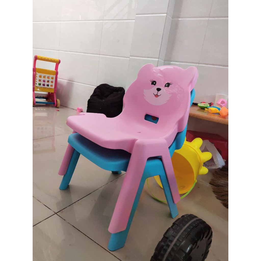 Ghế Nhựa Cho Bé Yêu Hình Con Vật Ngộ Nghĩnh Kích Thước 34.5 x 35 x 45 Chính Hãng Duy Tân