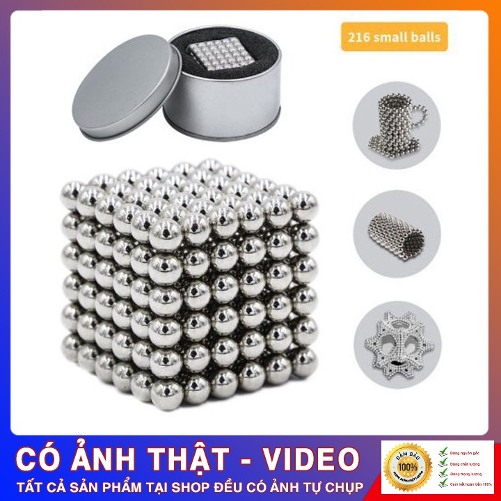 Bộ Bi Xếp Hình Thông Minh BuckyBalls 216 Viên 5mm Hộp Nhôm  [ FULLBOX Video Ảnh Sản Phẩm ]