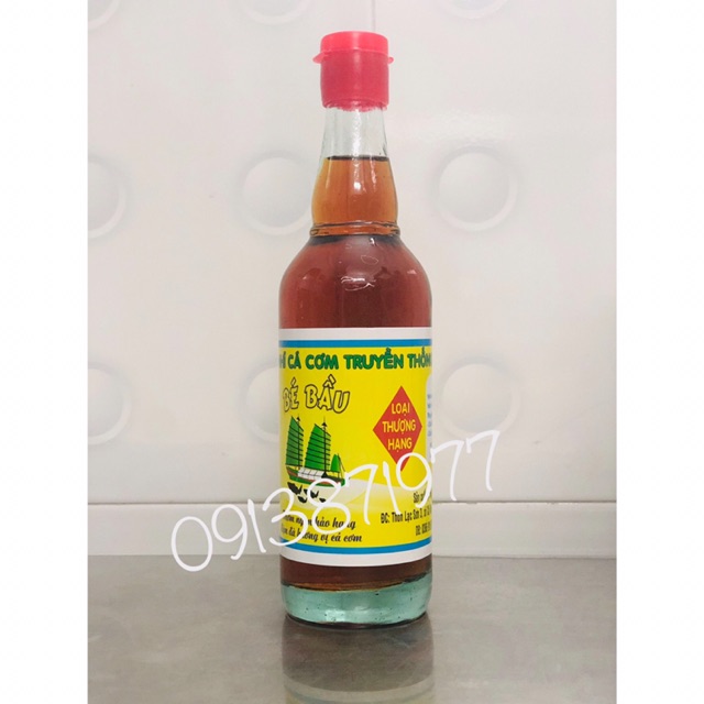 Chai nước mắm Bé Bầu, Cà Ná, loại thượng hạng, chai đế tròn 500ml