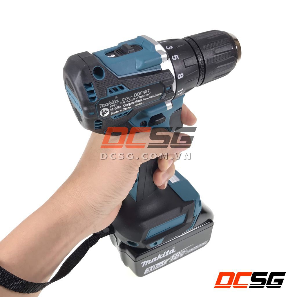 Máy khoan và vặn vít dùng pin 18V Makita DDF487Z (chỉ thân máy) | DCSG