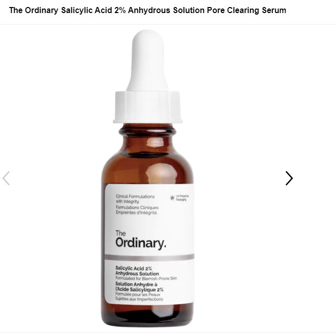 (AUTH) Tẩy tế bào chết 2% BHA The Ordinary Salicylic Acid 2% Anhydrous Solution 30ml