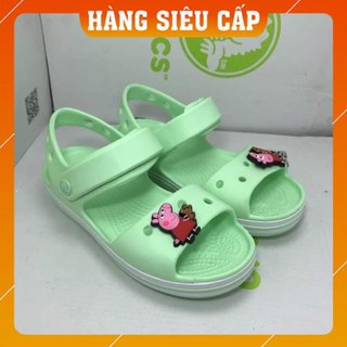 FreeShip-Hàng cao cấp SANDAL CROSS BAND HÀNG XỊN CHO BÉ MÀU XANH MINT-TẶNG 4 sticker