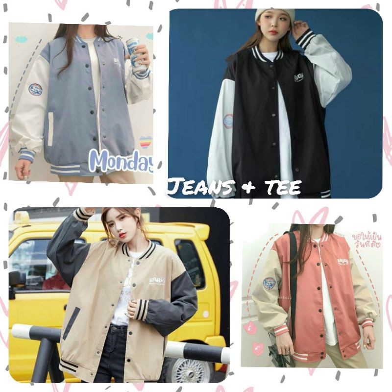 Áo khoác bóng chày Badge bomber phong cách hàn quốc chuẩn 2021 | BigBuy360 - bigbuy360.vn