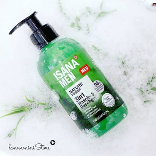 SRM 3trong1 với độ pH phù hợp với làn da nam giới, làm sạch nhẹ nhàng nhất với da - ISANA MEN NATURE POWER CARE