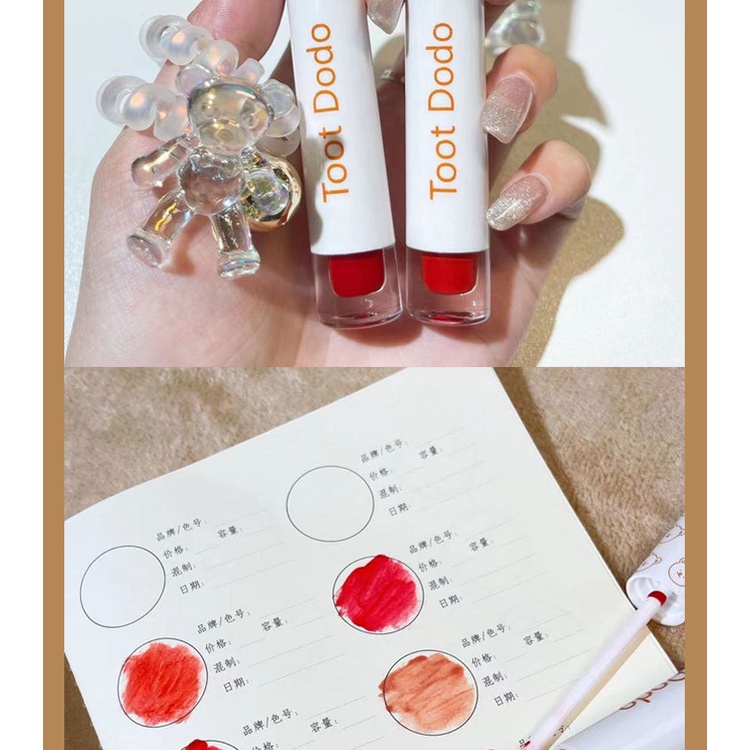 Son Kem Hiệu Ứng Gương Thiết Kế Hình Gấu Dễ Thương