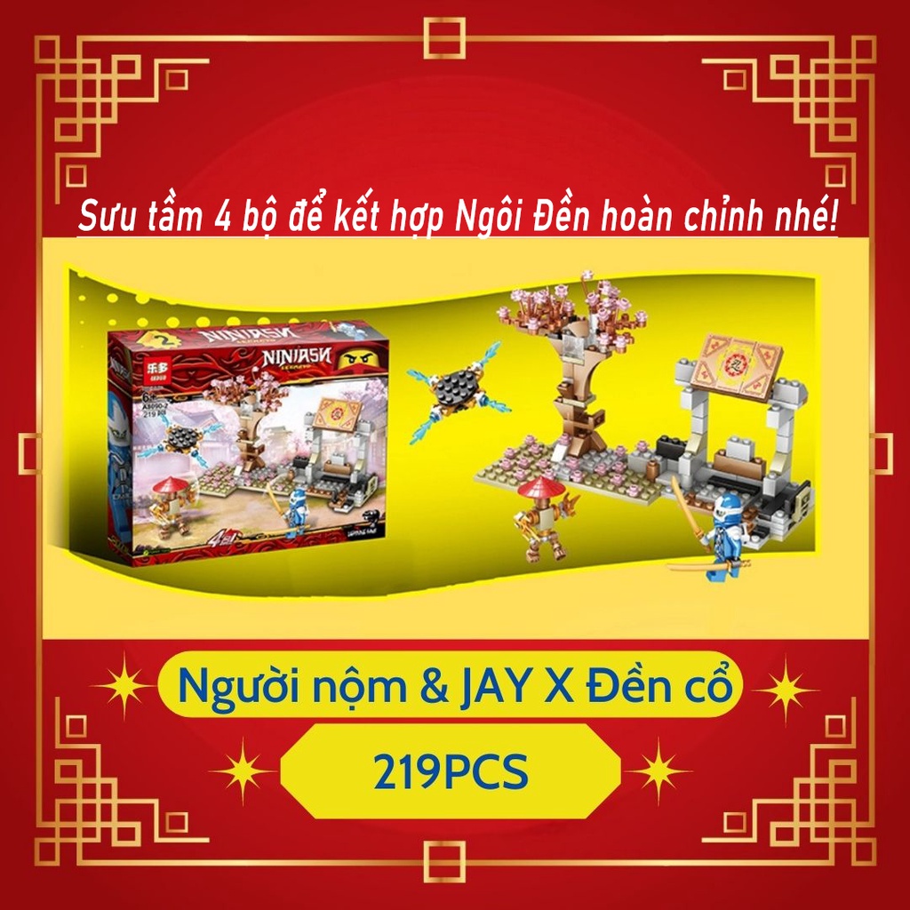 Đồ chơi lắp ráp ninjago mẫu A8090 ngôi đền cổ cùng chiến binh ninjago +220PCS/bộ