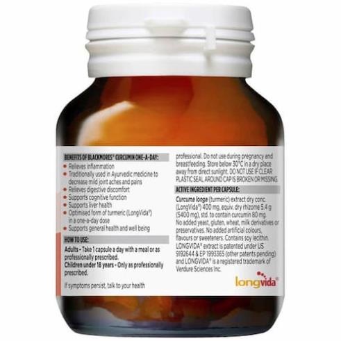 Blackmores Brain Active - Hỗ trợ cải thiện sự tỉnh táo và trí nhớ, tăng tập trung, giảm mệt mỏi, đau nửa đầu (30 viên)