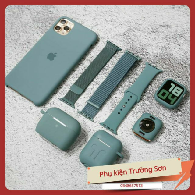 [COMBO SIÊU HOT] SIÊU HOTCombo 3 món Ốp lưng chống bẩn cho Iphone + Dây đeo cao su apple watch + Case Airpods 2 MIDNIGHT