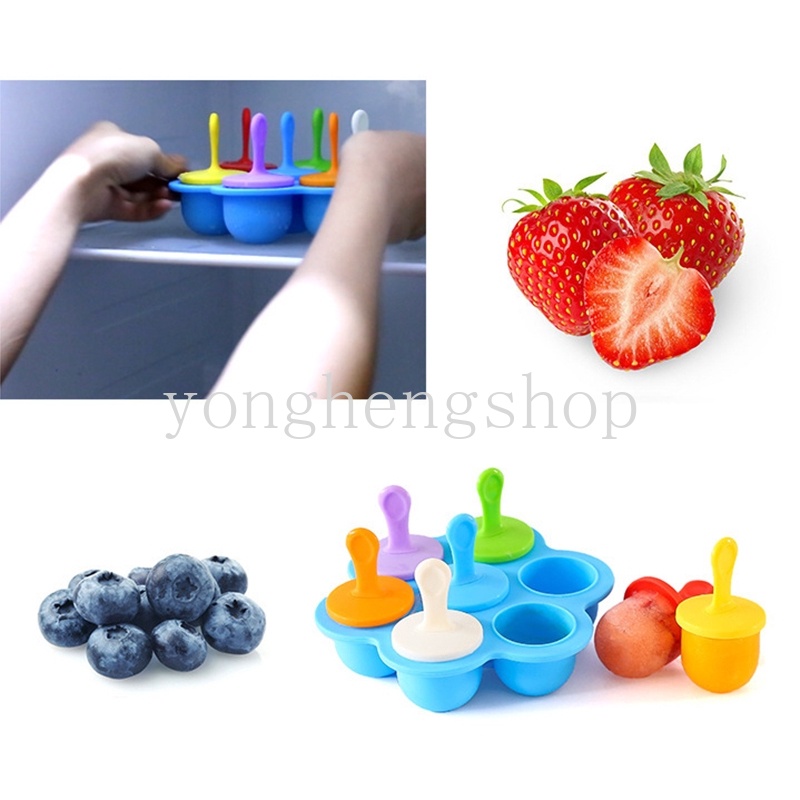 Khuôn Làm Kem Que DIY Bằng Silicone Dành Cho Trẻ Em