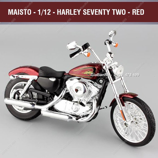 Xe Mô Hình Moto Harley Davidson 1200 Seventy Two Tỉ Lệ 1:12 - Maisto - Đỏ - 8651
