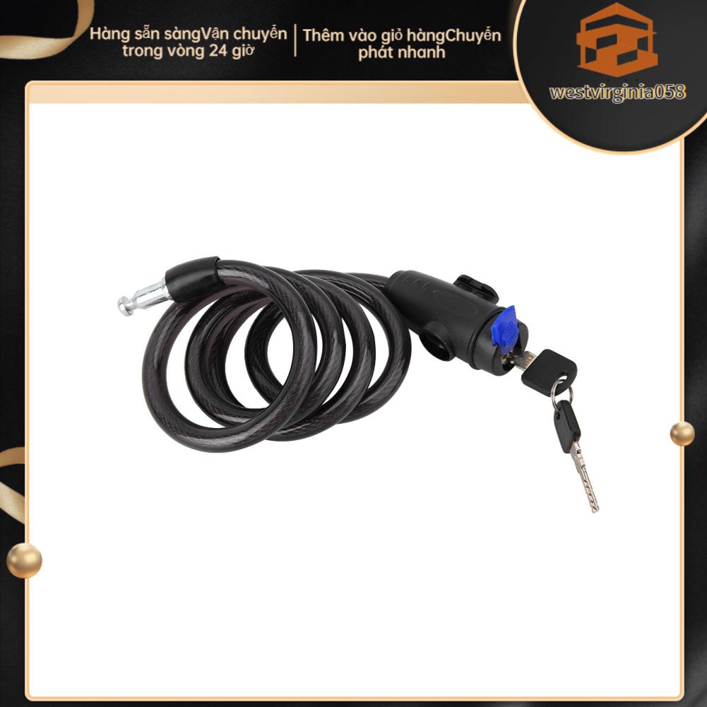 Westvirginia058 Bike Bicycle Cycling Riding Steel Cable Chain Lock Anti theft Security Black