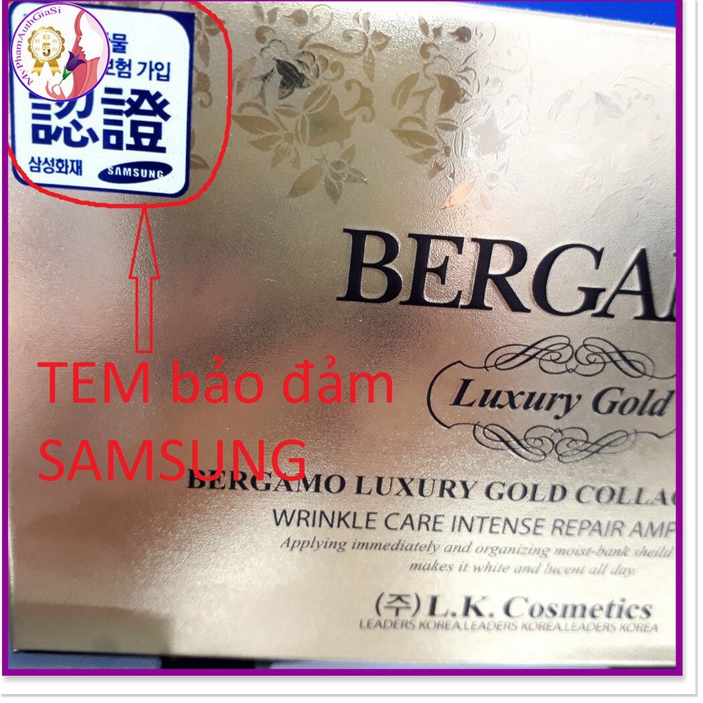 [Mã giảm giá] Serum BERGAMO GOLD Giúp Tái Tạo Da và Làm Mờ Nếp Nhăn 13ml - KOREA