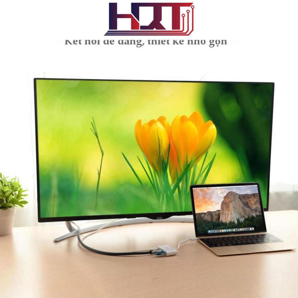 Dây chuyển đổi USB Type-C sang USB 3.0 + HDMI + USB Type-C UGREEN 30377 (màu trắng) | BigBuy360 - bigbuy360.vn